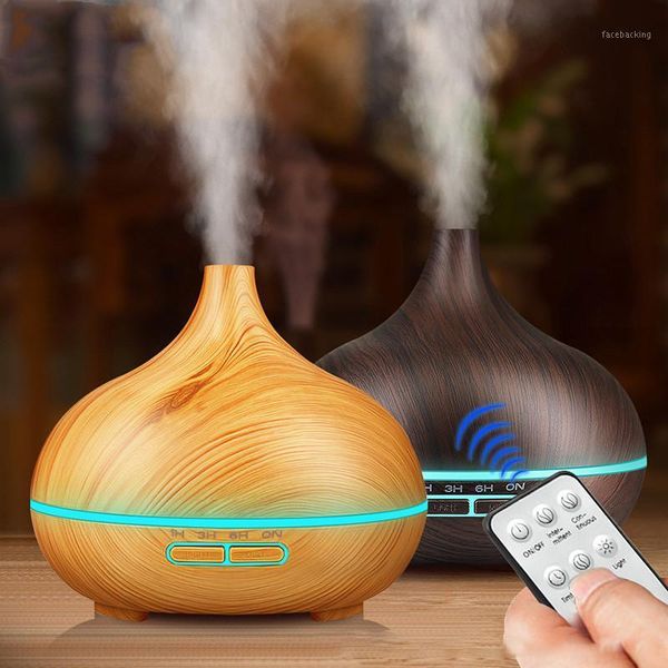 

humidifiers 300ml wood grain diffuser essential oil ultrasonic usb air humidifier with 7 color led lights remote control office home1
