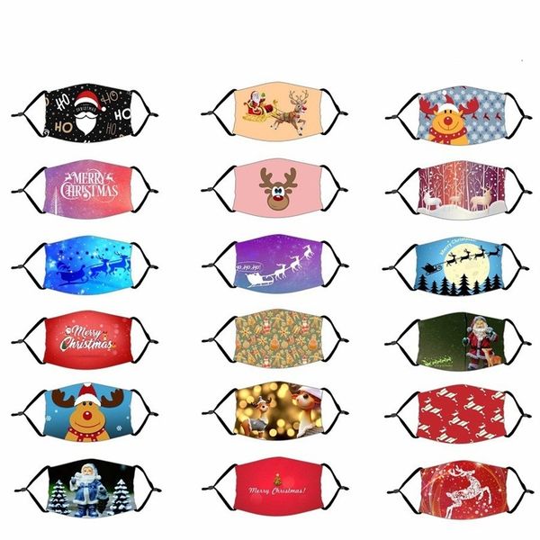 

christmas gift tree mouth face masks elks merry with filter piece mascarilla printed custom mascherine fashion men women