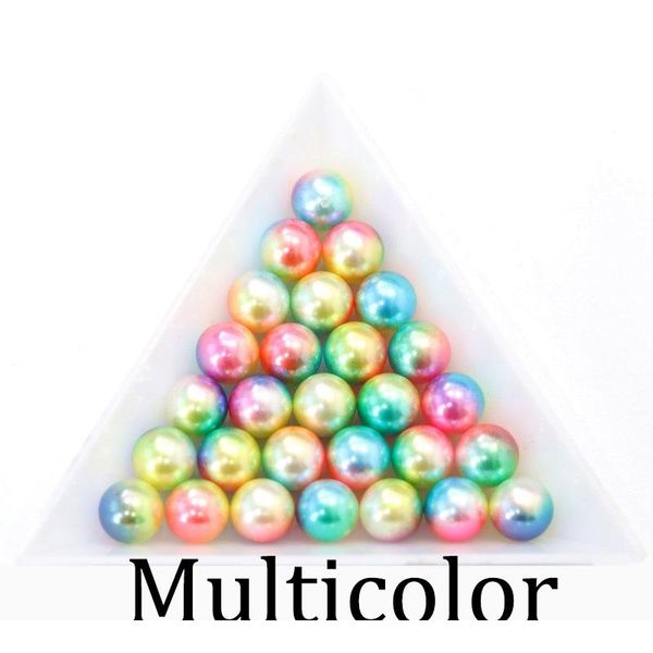 

3/4/6/8/10/12mm rainbow color abs imitation pearl bead no hole loose beads for jewelry making crafts decoration diy ac bbyikc