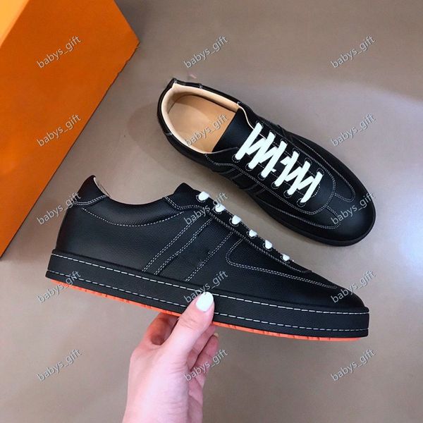 

2021 2020 new h sneakers fashion cowhide men comfortable flat shoes casual high shoes, Black