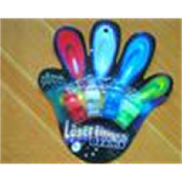 

100pcs 4x color led beams party light-up finger ring laser lights with blister package