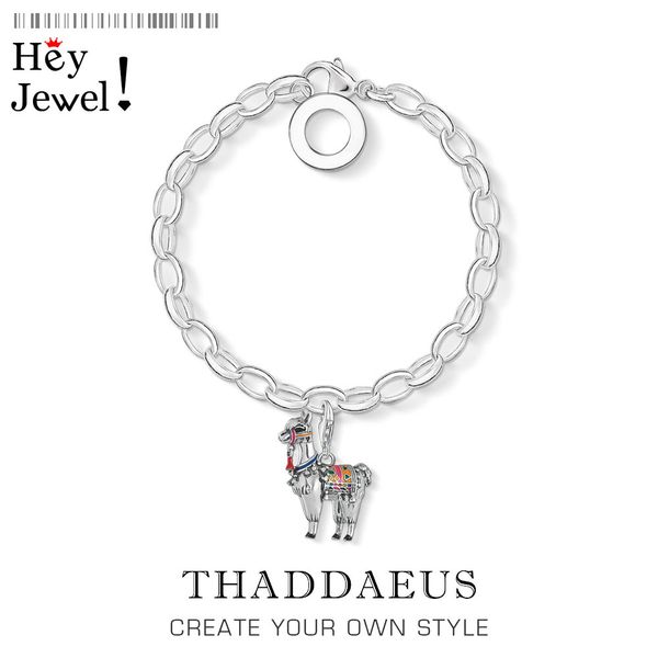 

alpaca llama charm bracelet,thomas jewelry 925 sterling silver gift for women,2020 summer brand new ts lucky link chain jewelry 1028, Black