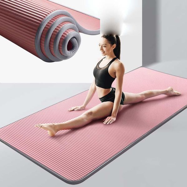 

10mm thickened non-slip 183cmx61cm nrb yoga mat pilates exercise fitness tasteless pilates yoga pads x397d
