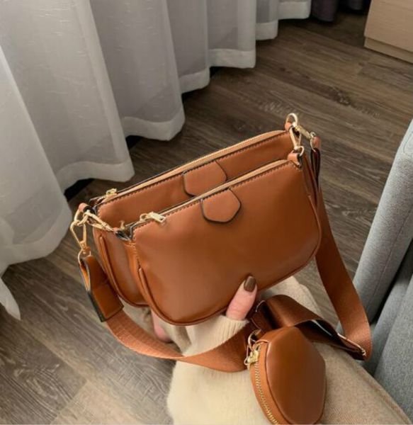 

3 piece women shoulder bags fashion composite bag leather handbags more collocation