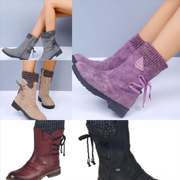 

nft the new simple heel boots mens style toe ankle fashion ol'square black stretch medium zipper thick motorcycle boot women's