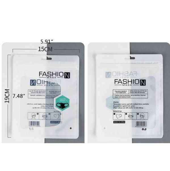 

transparent black white dustproof packaging bag for child face mask fashion pacakging bags 15*19cm op jllpkd bdebag