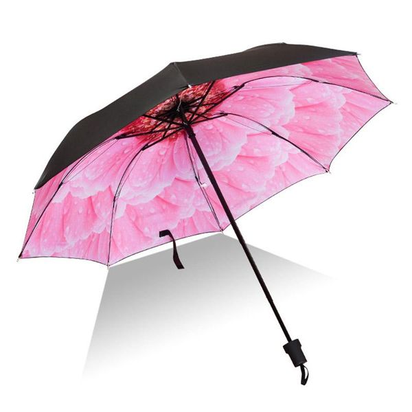 

yada 2020 ins design pink flowers rainy umbrella folding rainproof umbrellas parasol sun protection umbrella yd200067 bbyivg sweet07