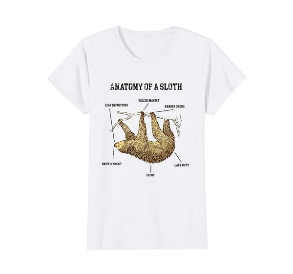 

anatomy of a sloth cute lover funny distressed 2020 letter print cartoon crazy t shirts sport hooded sweatshirt hoodie