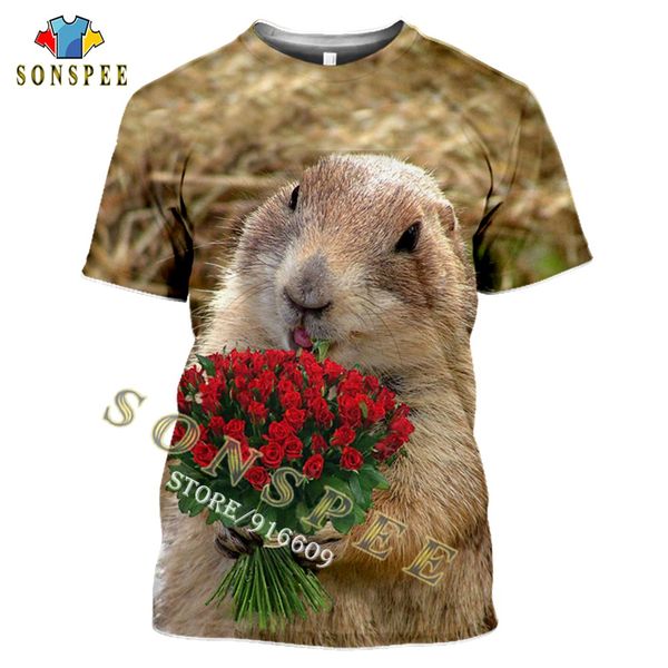 

summer hunting animal gopher clothing 3d print shirts oversized humor oversized men clothing