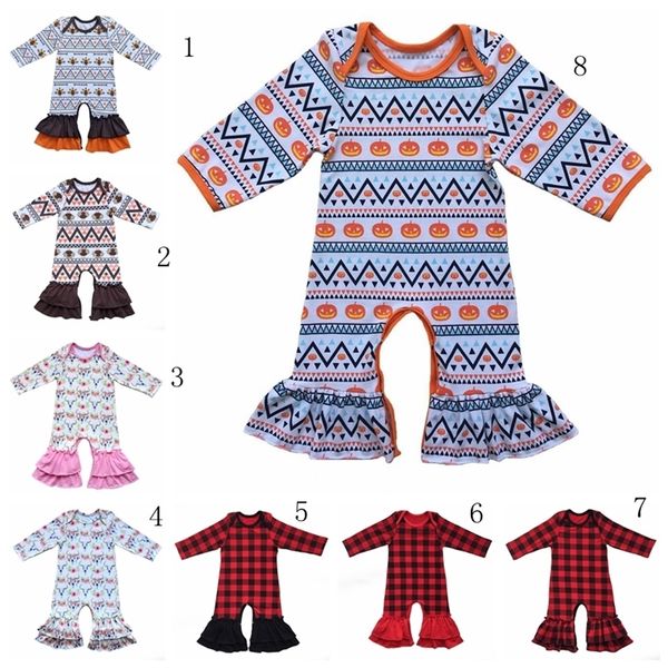 

wholesale boutique newborn clothes floral printed animals leopard chicks baby cotton icing ruffled leg romper pants y200320, Blue