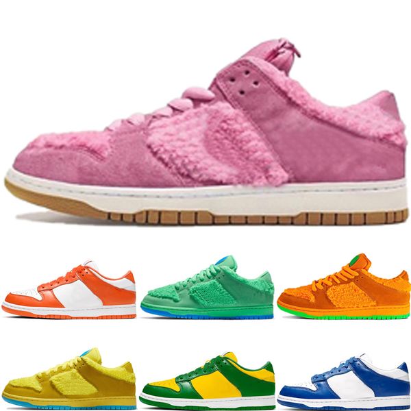 

новые прибытия осень и зима кроссовки для мужчин женские розовый медведь laser оранжевый лист центральный парк panda pigeon plum ходьба трен