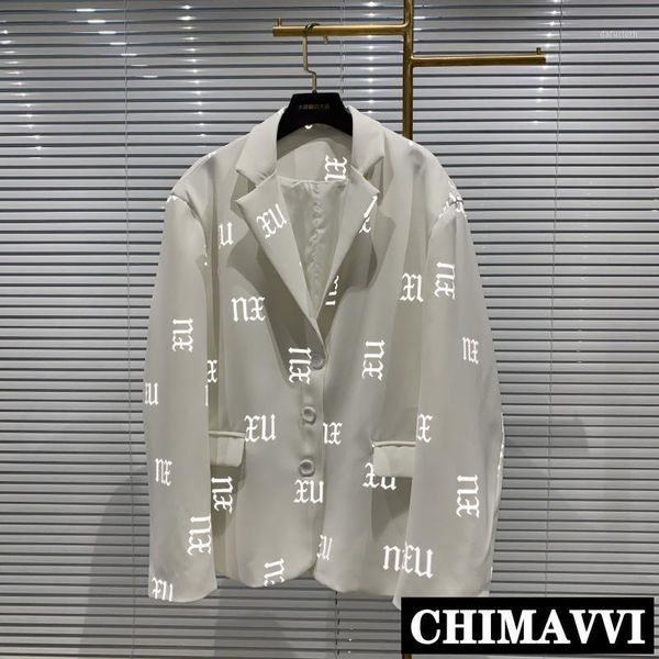 

streetwear jacket 2020 autumn new letter reflective printing long sleeve white suit jacket female fashion blazer coat lady1, White;black