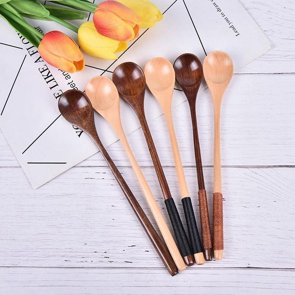 

spoons wooden spoon bamboo soup teaspoon catering kids kitchenware for rice kitchen cooking utensil tool1