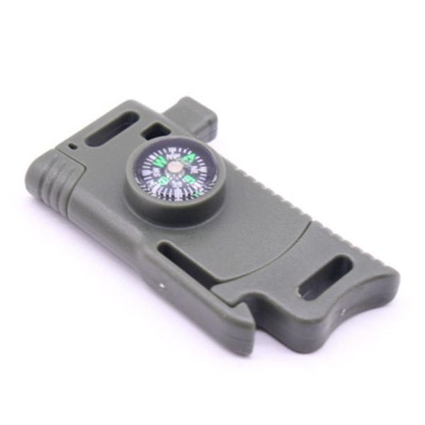 

1pcs 5/8\" side release whistle compass buckle scraper parachute 550 cord paracord bracelet outdoor camp backpack survi qylrke