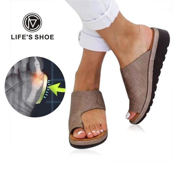 

2020 summer women sandals slippers platform flat sandals women shoes woman sandalie sandal orthopedic bunion corrector shoe1, Black