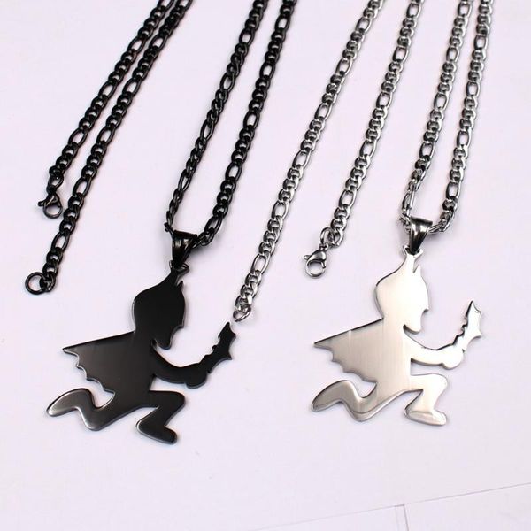 

xmas gifts stainless steel black hatchet man pendant necklace chain 4mm 24'' for mens hip-hop, Silver