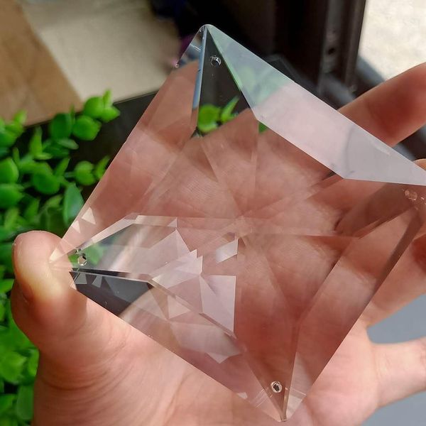 

20 30 40 60mm 4 holes square crystal pendant glass clear chandelier crystals prisms suncatcher diy hanging lamp part accessories h wmttag