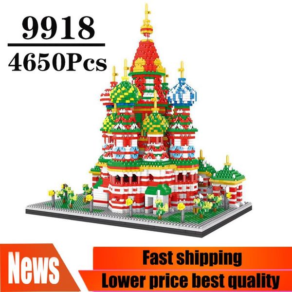 

9918 серия architectural mahal вассили церковь домостроение город строительные блоки наборы рождественский подарок игрушки для детей qylnjl