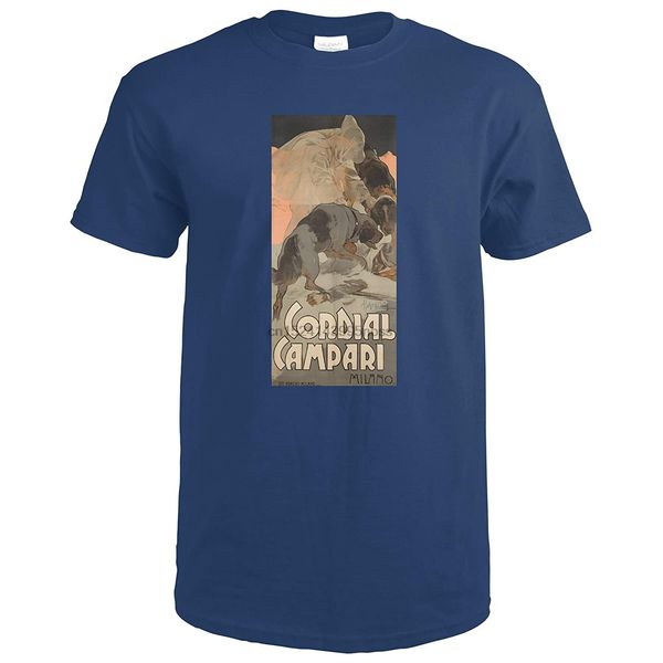 

cordial campari vintage poster (artist hohenstein) italy c. 1901 60770 (navy blue t-shirt large) sport hooded sweatshirt hoodie