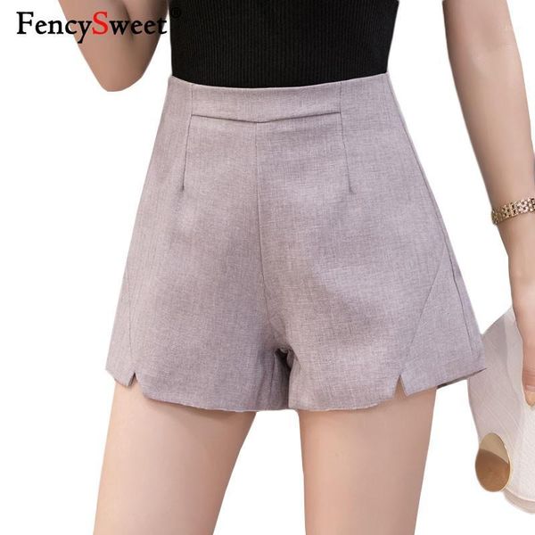 

fencysweet vintage woman plaid shorts summer career wide leg shorts korean high waist women's short pants plus size s-2xl1, White;black