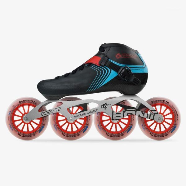 

original bont inline speed skates heatmoldable carbonfiber boot 4*110mm 6061 elemental wheel skating patines1