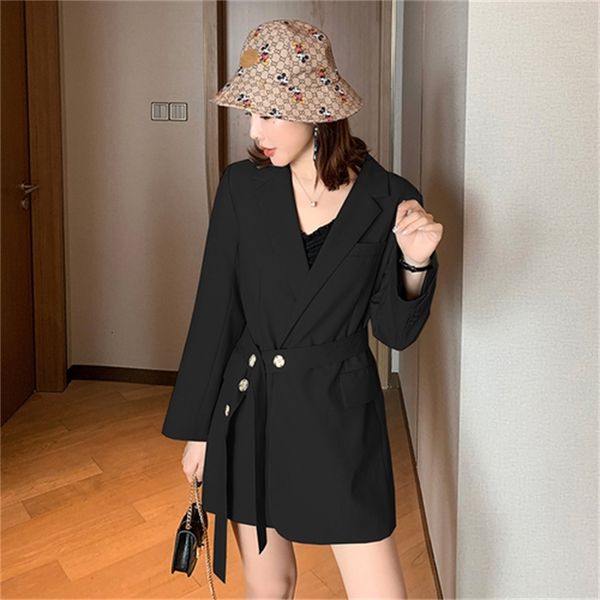 

2021 new autumn fashion solid colored ladies coats and office jackets jt1s, Black;brown