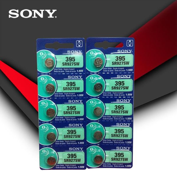 

5 шт. sony 100% оригинал 395 sr927sw 399 sr927w lr927 ag7 ag7 1.55v watch battery sr927sw 395 кнопка монета cele mate в японии wmtkba, Bronze;slivery