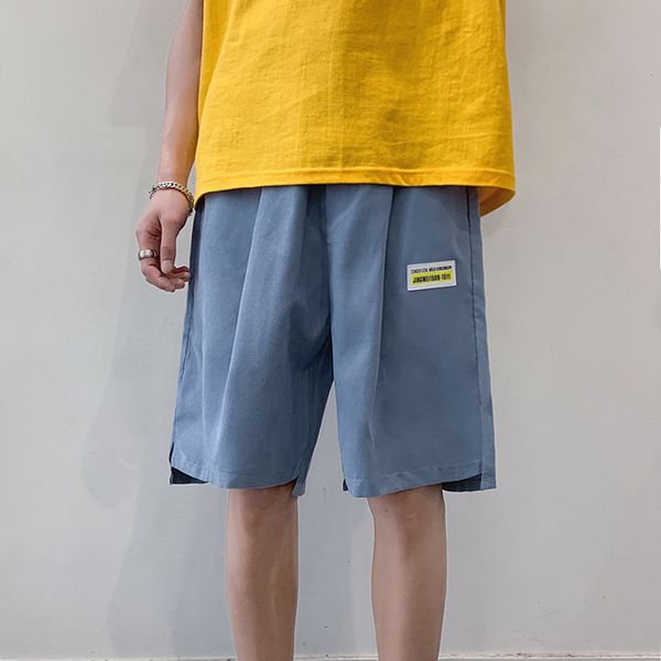 

2020 summer new fashion simple versatile tooling shorts trend youth capris men, White;black