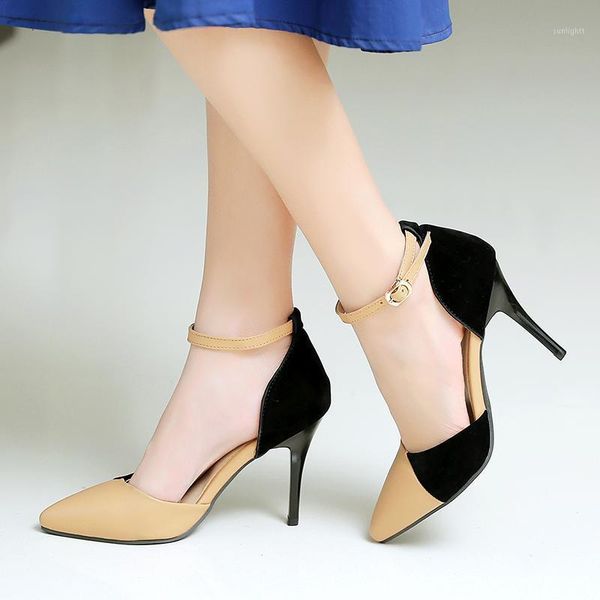 

dress shoes agodor women dorsay pumps ankle strap pointed toe all match party ladies elegant size 33-481, Black