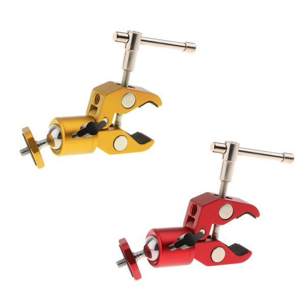 

2piece ball head clamp camera mount w/ 1/4\" tripod head shoe adapter