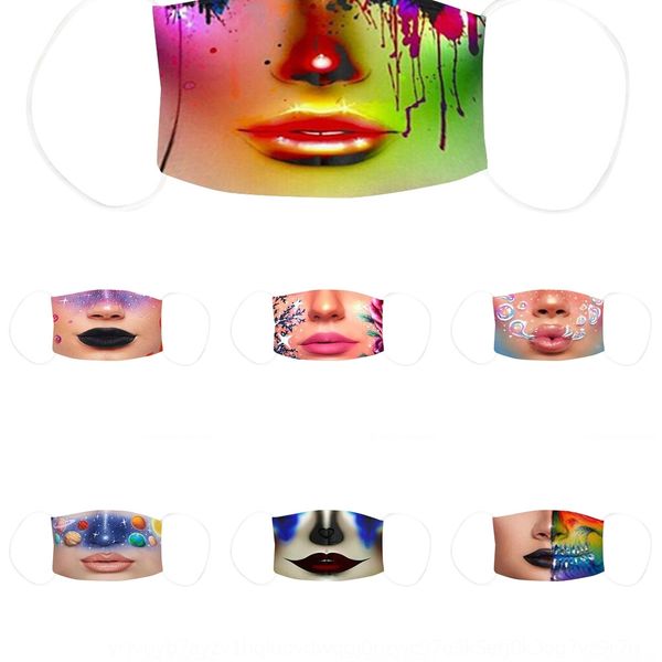 

7jzh 2020 christmas color calico mask anti-fog washable cotton masks christmas mask cartoon face mask party masks fashion design facem, Black