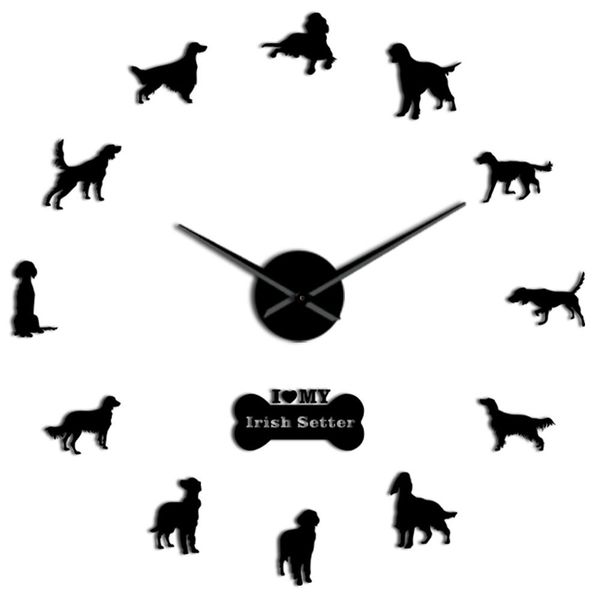 

ирландский сеттер diy giant часы настенные gundog породы бескаркасных wall art clock сеттер декоративные стенные часы зоомагазине decor bbya