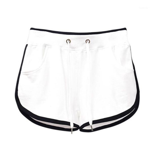 

yoga outfits women running workout shorts sport fitness short pant sleeping home drawstring zj551, White;red
