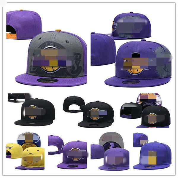 

los angeles lakers men women kid cap new era team 9fifty snapback adjustable basketball hat purple, Black
