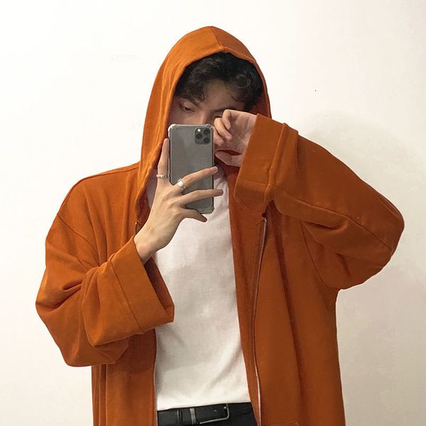 

2021 male spring and autumn thin new cardigan hoodies young men b2s8, Black