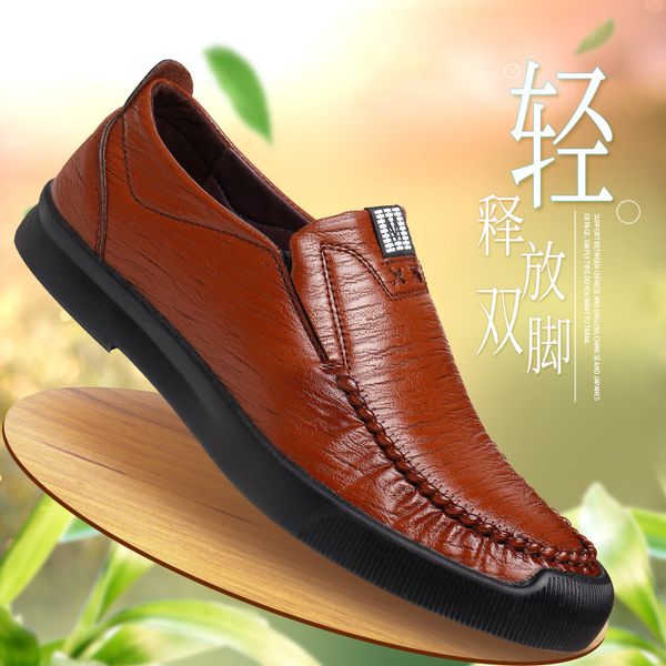 

dress shoes sexemara leather casual driving oxfords men loafers moccasins italian for flats no-2603, Black