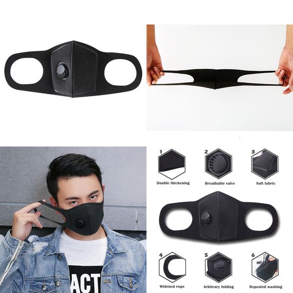 

mask breath masks sponge with reusable 5pcs dust valve against droplet anti pollution face mout 4oda