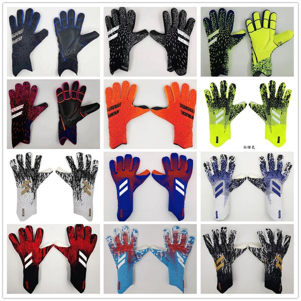 

new goalkeeper sports gloves finger protection professional men football gloves adults kids thicker goalie soccer glove, Black