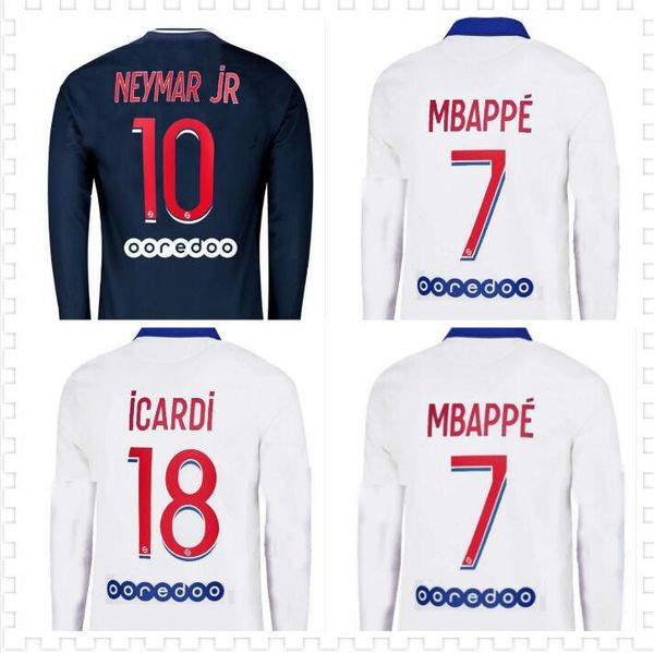 

2020 2021 футбольные трикотажки mbappe di maria icardi verratti nemar jr пользовательских 20 21 домой выходной третья мужская женщина детска, Black;yellow