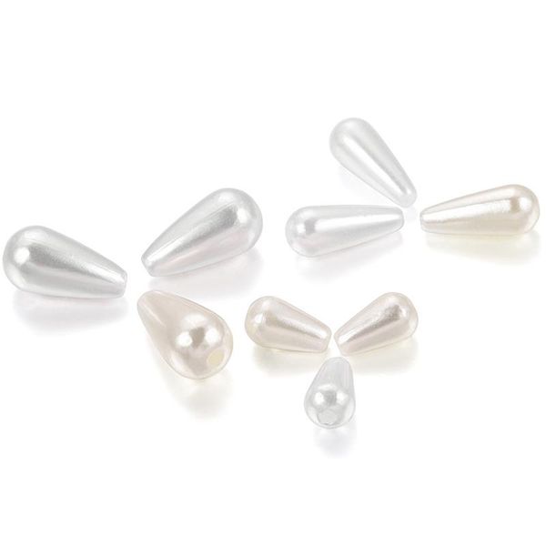 

100 шт. лот waterdrop teardrop pearls round place abs имитация pearl для diy серьги подвеска ювелирные изделия деловые материалы h bbyhfm