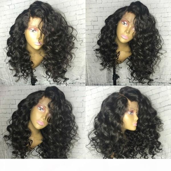 

brazilian loose wave full lace wigs with baby hair 100% human hair lace front human hair wigs for black women, Black;brown