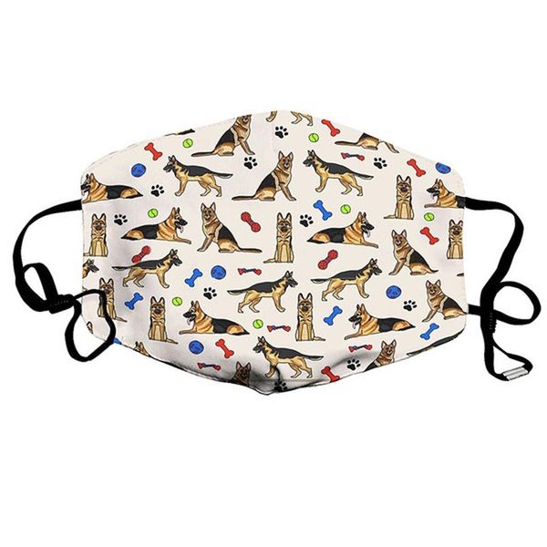 

christmas mask party decoration for face cute dogs printed washable reusable cotton blend masks masque coton reutilisable bbyrvj alice_bag, Black