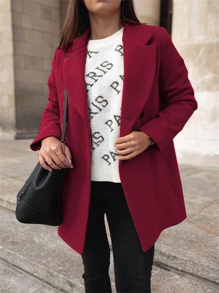 

2020 women coat fashion slim extend casual, Black
