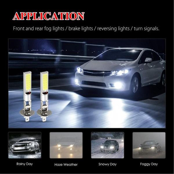 

4pcs h1 smd car led headlight 100w 6000lm fog lights conversion kit 12v led lamps/light bulbs for cars high/low beam 6000k