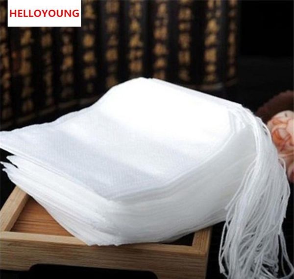 

new teabags 100 pcs lot 5.5 x 7cm empty tea bags with string heal seal filter paper for herb loose tea bag clean health