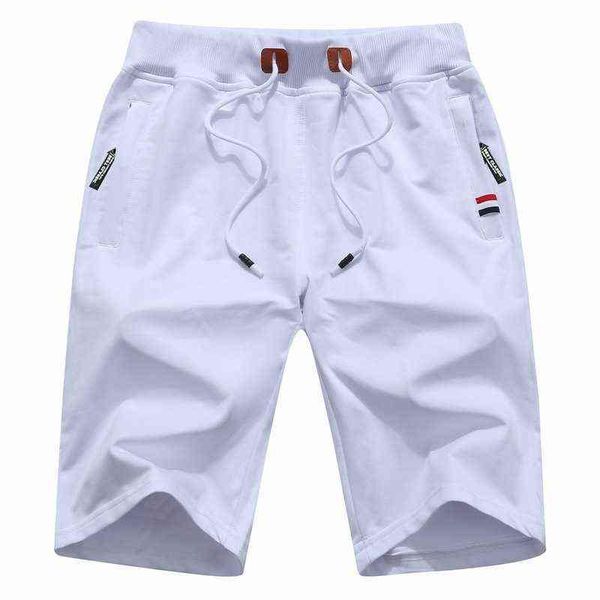 

2022 beach and summer cotton sports shorts, brand clothing, solid color, White;black