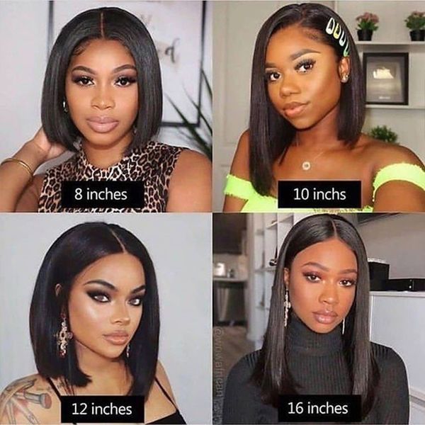 

straight lace front wig bob wig lace front hair wigs for black women human hair brazilian pre plucked t part short wigfactory direct