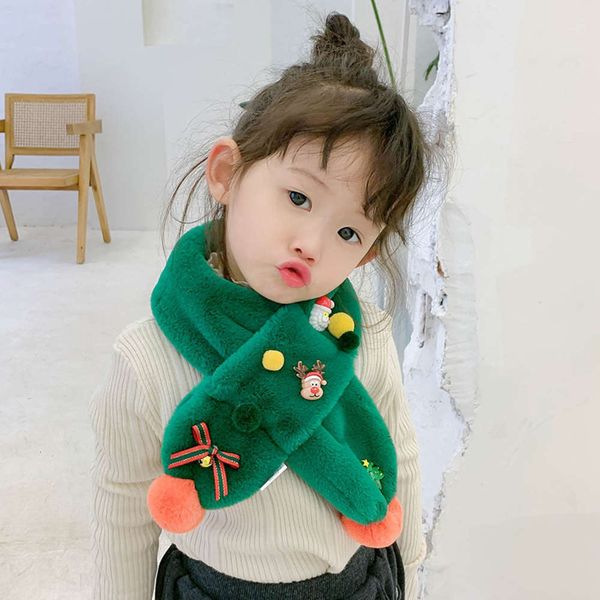 

rex autumn imitation children's rabbit scarf, winter boys girls' bib, damp and plush neck cover1omo, Red;brown