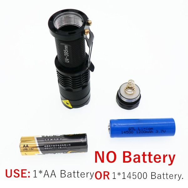 

мини ув black light ув фонарик ультрафиолетовый свет с зумом функция pet моча пятна детектор scorpion использование aa 14500 bbyodx батареи