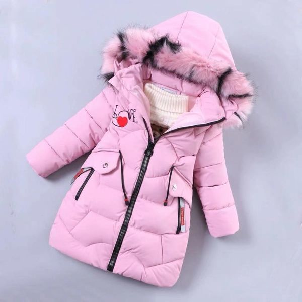

2020 girls down jacket children's winter clothing kids warm thick coat windproof jacket for girl cartoon parka winter outerwear 0930, Blue;gray